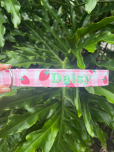 Strawberry Plaid Dog Collar