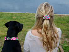 Hot Pink Floral Dog Collar