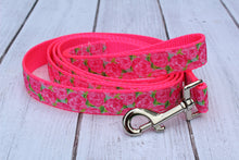 Lilly Inspired Hot Pink Floral Dog Leash