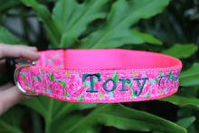 Hot Pink Floral Lilly Inspired Dog Collar
