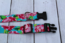 Hot Pink Floral Dog Collar